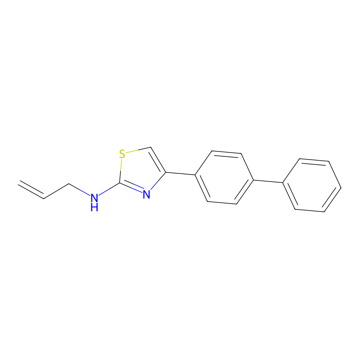 4-(4-phenylphenyl)-N-(prop-2-en-1-yl)-1,3-thiazol-2-amine molecular structure, CAS 560995-23-5