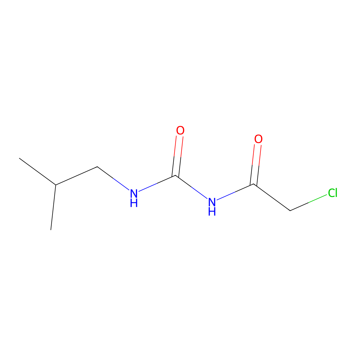 3-(2-Chloroacetyl)-1-(2-methylpropyl)urea molecular structure, CAS 560995-27-9