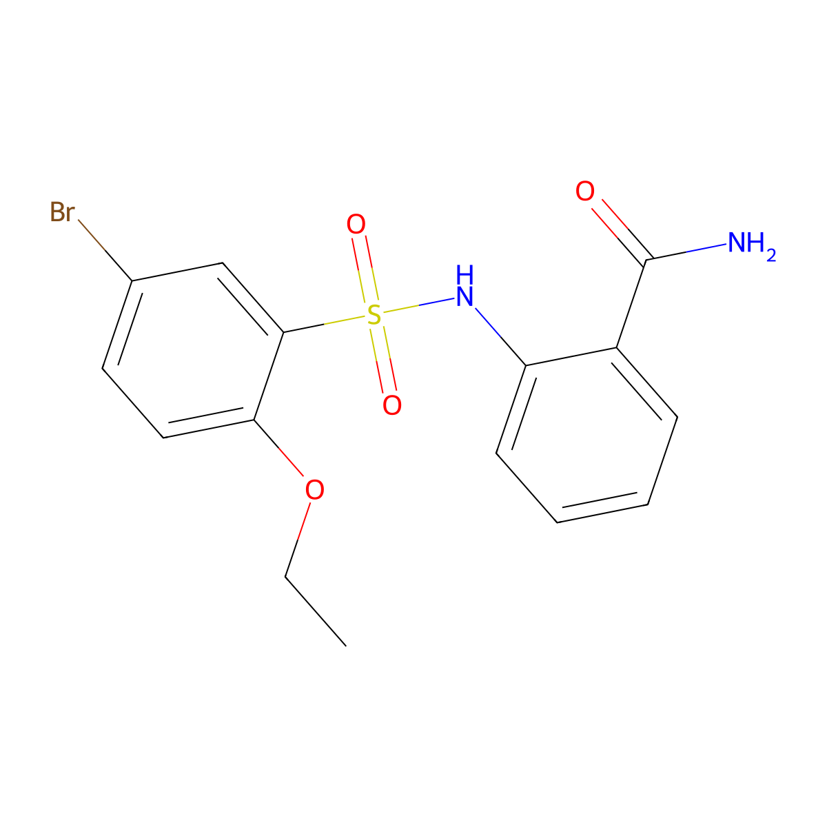 2-[(5-Bromo-2-ethoxyphenyl)sulfonylamino]benzamide molecular structure, CAS 560999-47-5