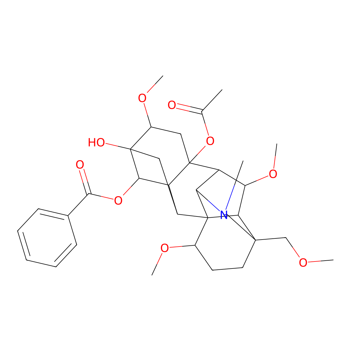 Delphinine molecular structure, CAS 561-07-9