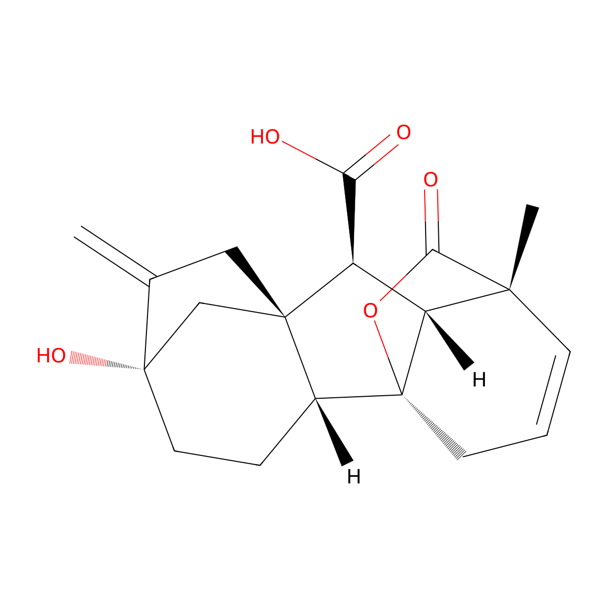 Gibberellin A5 molecular structure, CAS 561-56-8