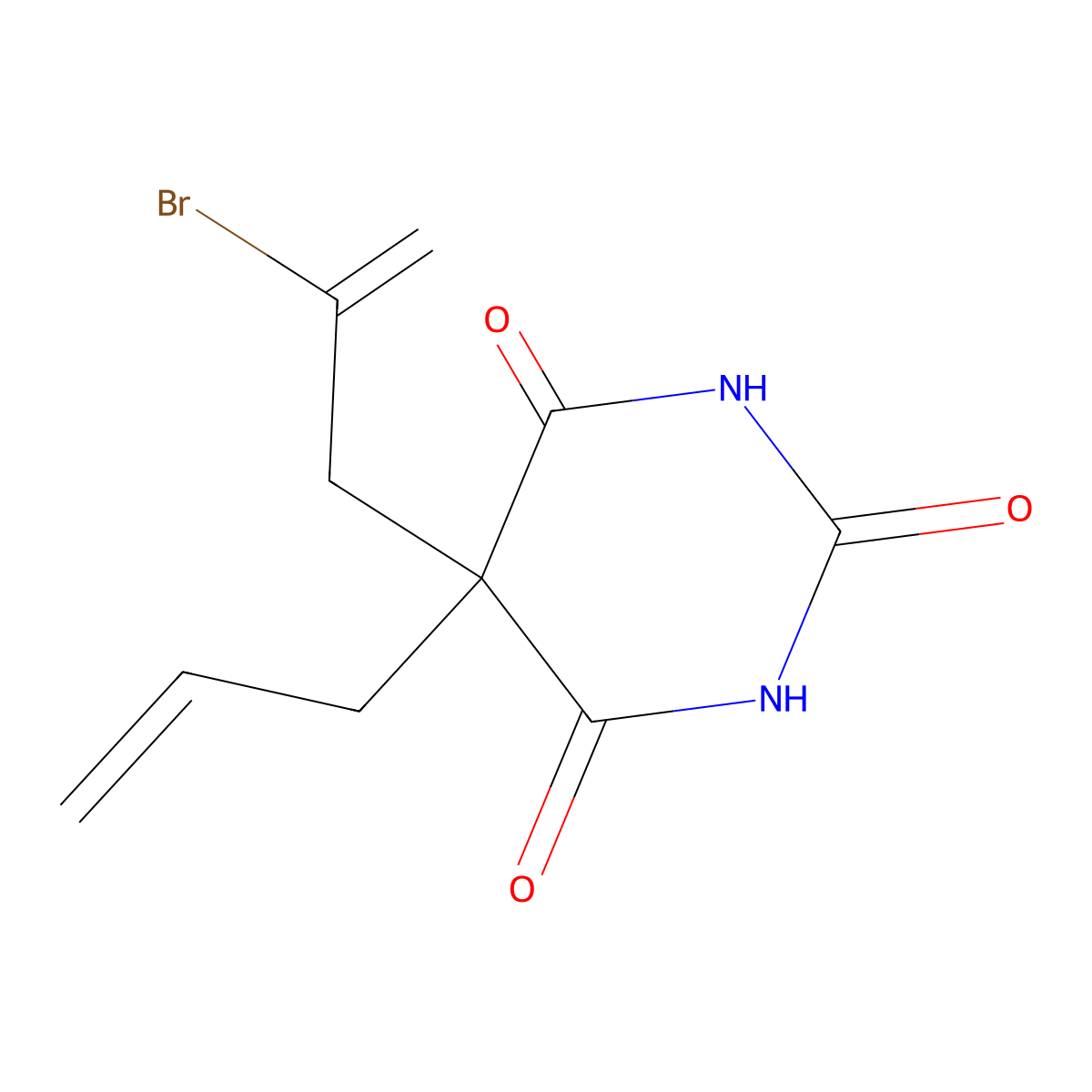 Brallobarbital molecular structure, CAS 561-86-4