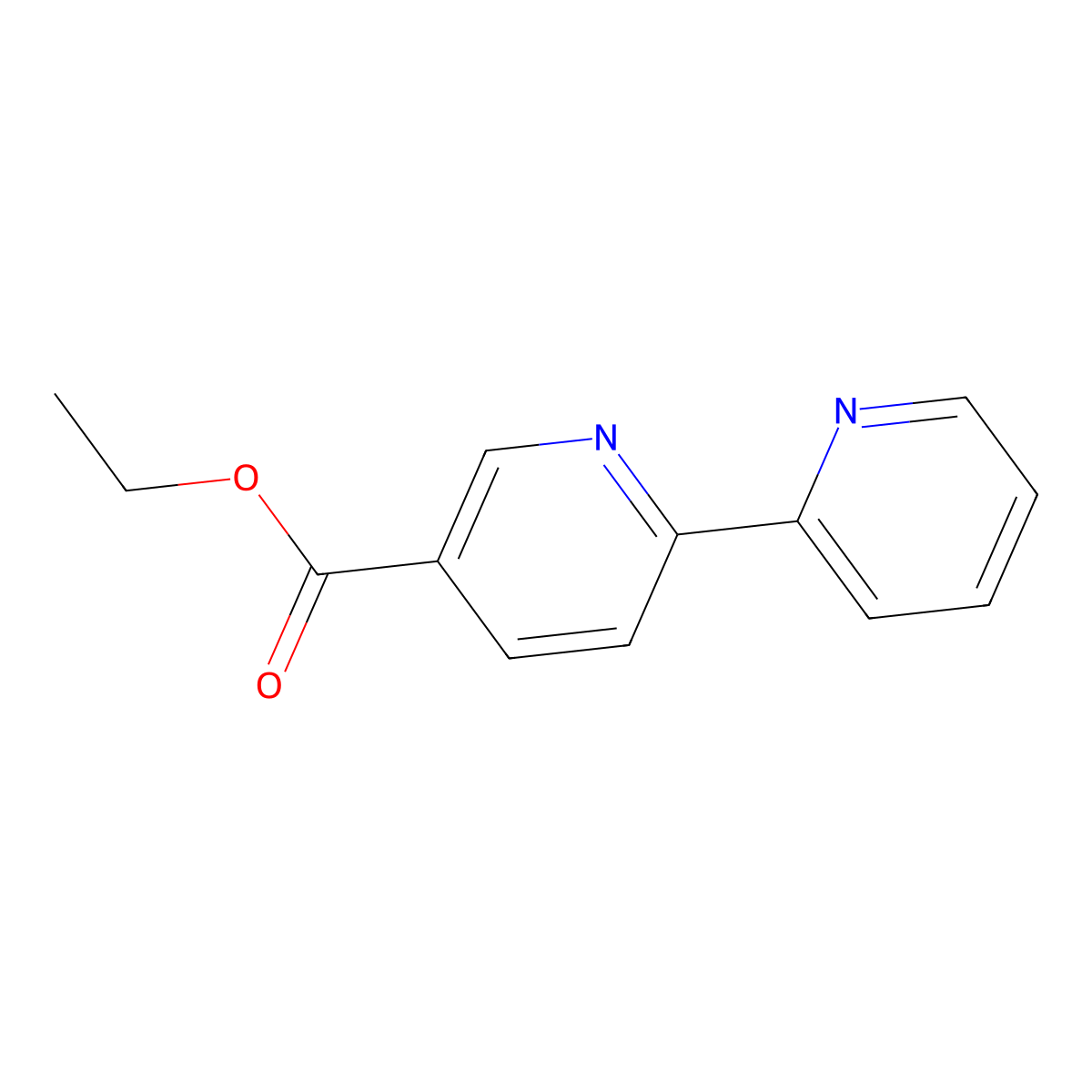 Ethyl 2,2'-bipyridine-5-carboxylate molecular structure, CAS 56100-24-4