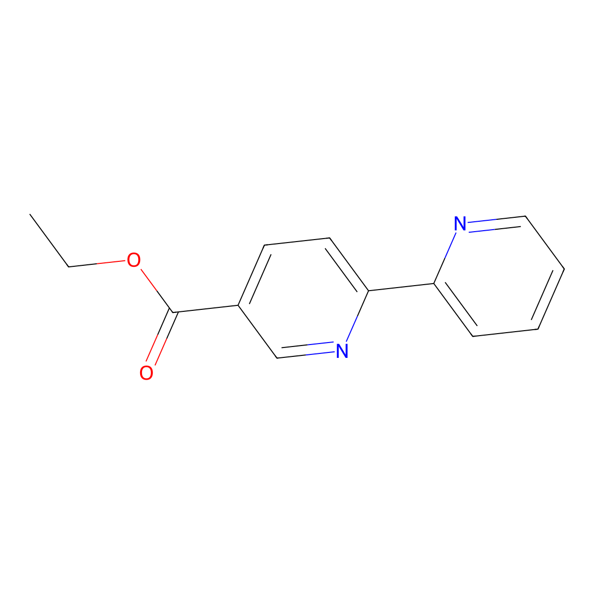Ethyl 2,2'-bipyridine-5-carboxylate molecular structure, CAS 56100-24-4