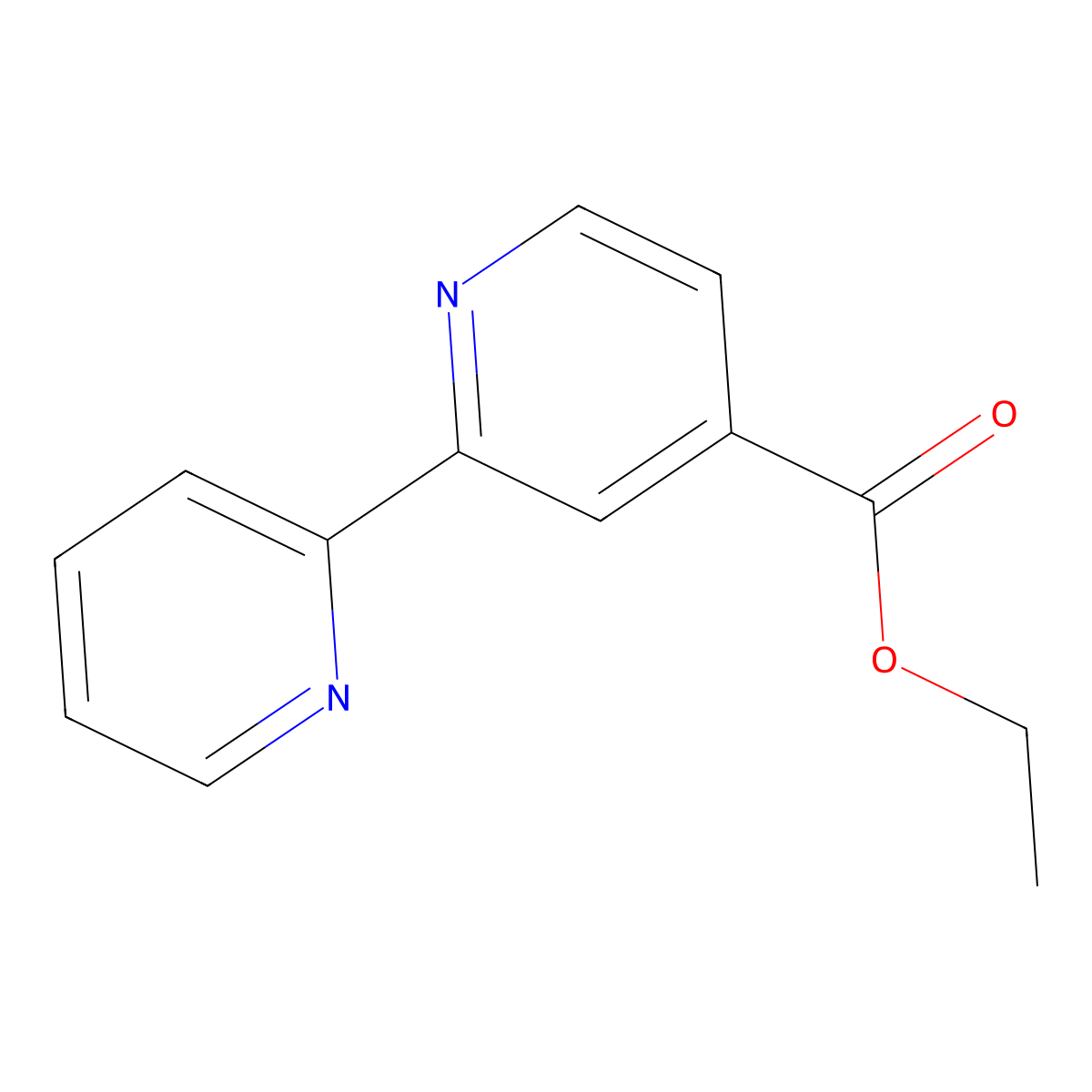 Ethyl 2,2'-bipyridine-4-carboxylate molecular structure, CAS 56100-25-5