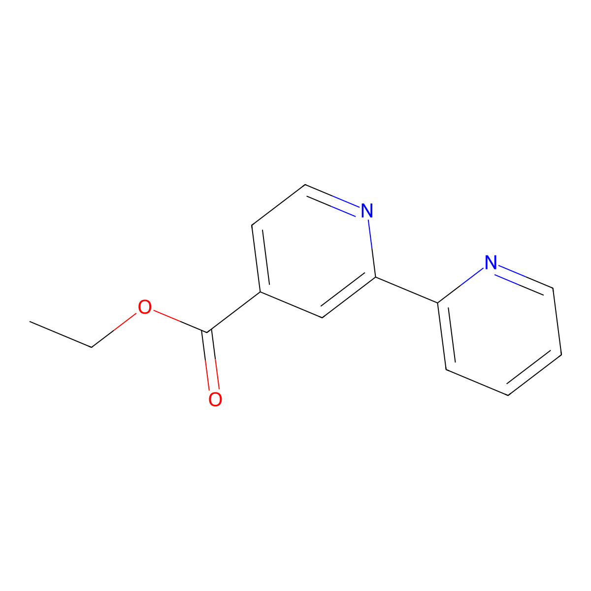 Ethyl 2,2'-bipyridine-4-carboxylate molecular structure, CAS 56100-25-5