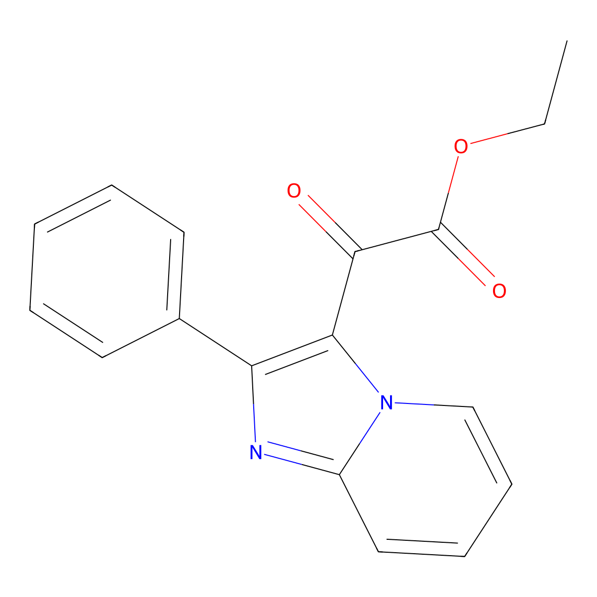 Ethyl 2-oxo-2-(2-phenylimidazo[1,2-a]pyridin-3-yl)acetate molecular structure, CAS 561002-04-8
