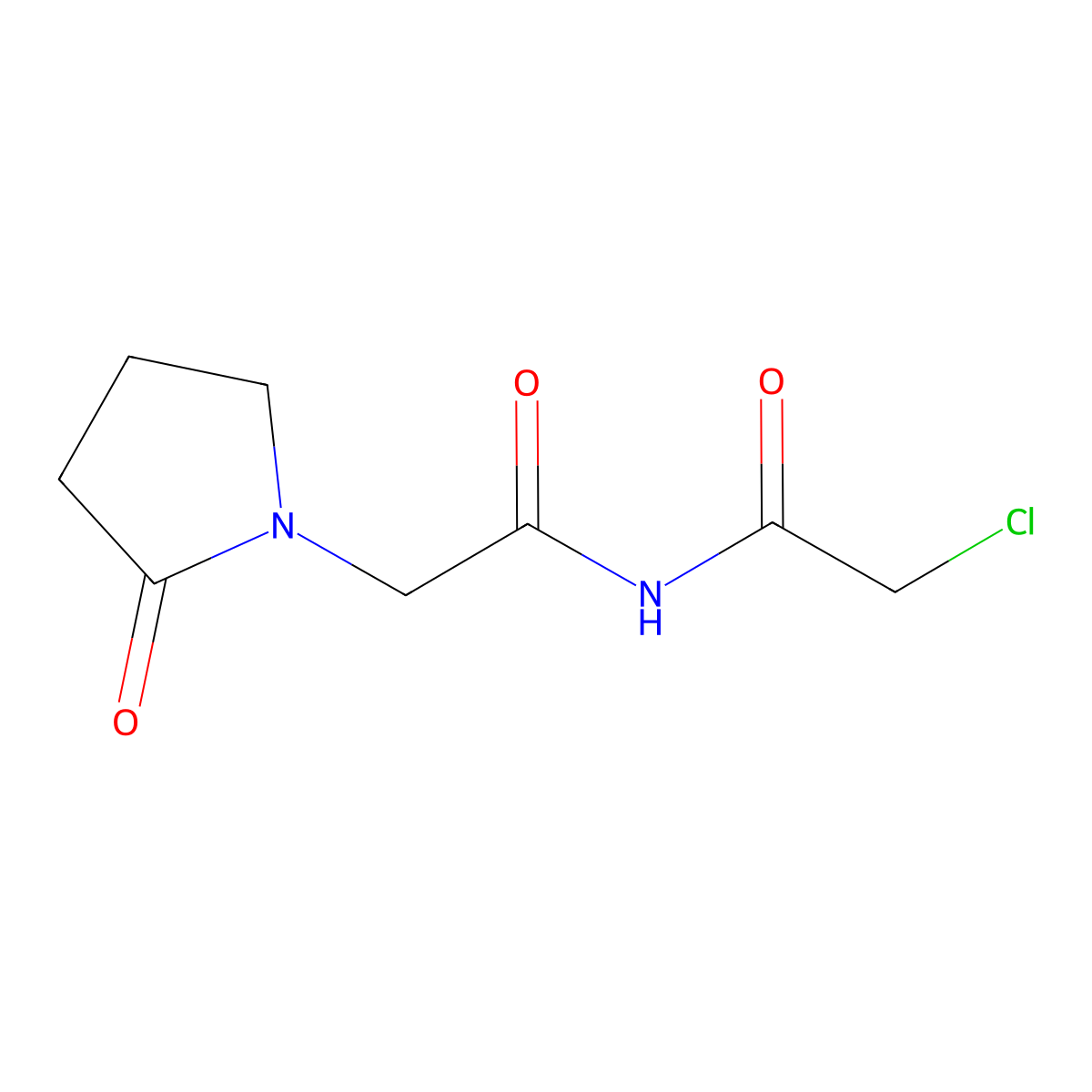 N-(2-chloroacetyl)-2-(2-oxopyrrolidin-1-yl)acetamide molecular structure, CAS 561002-06-0