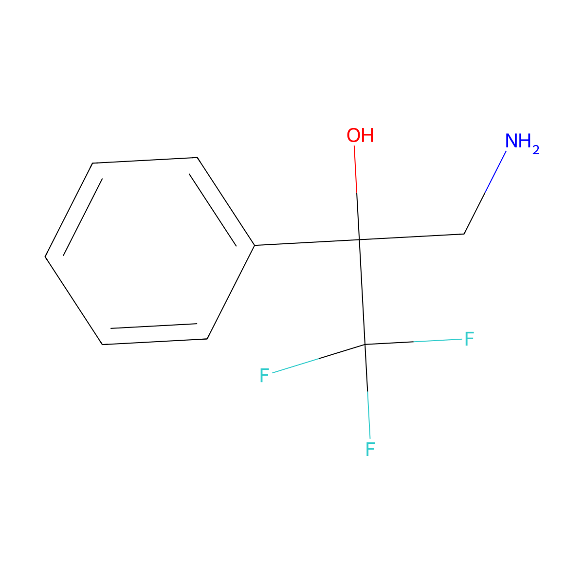 3-Amino-1,1,1-trifluoro-2-phenylpropan-2-ol molecular structure, CAS 561007-08-7