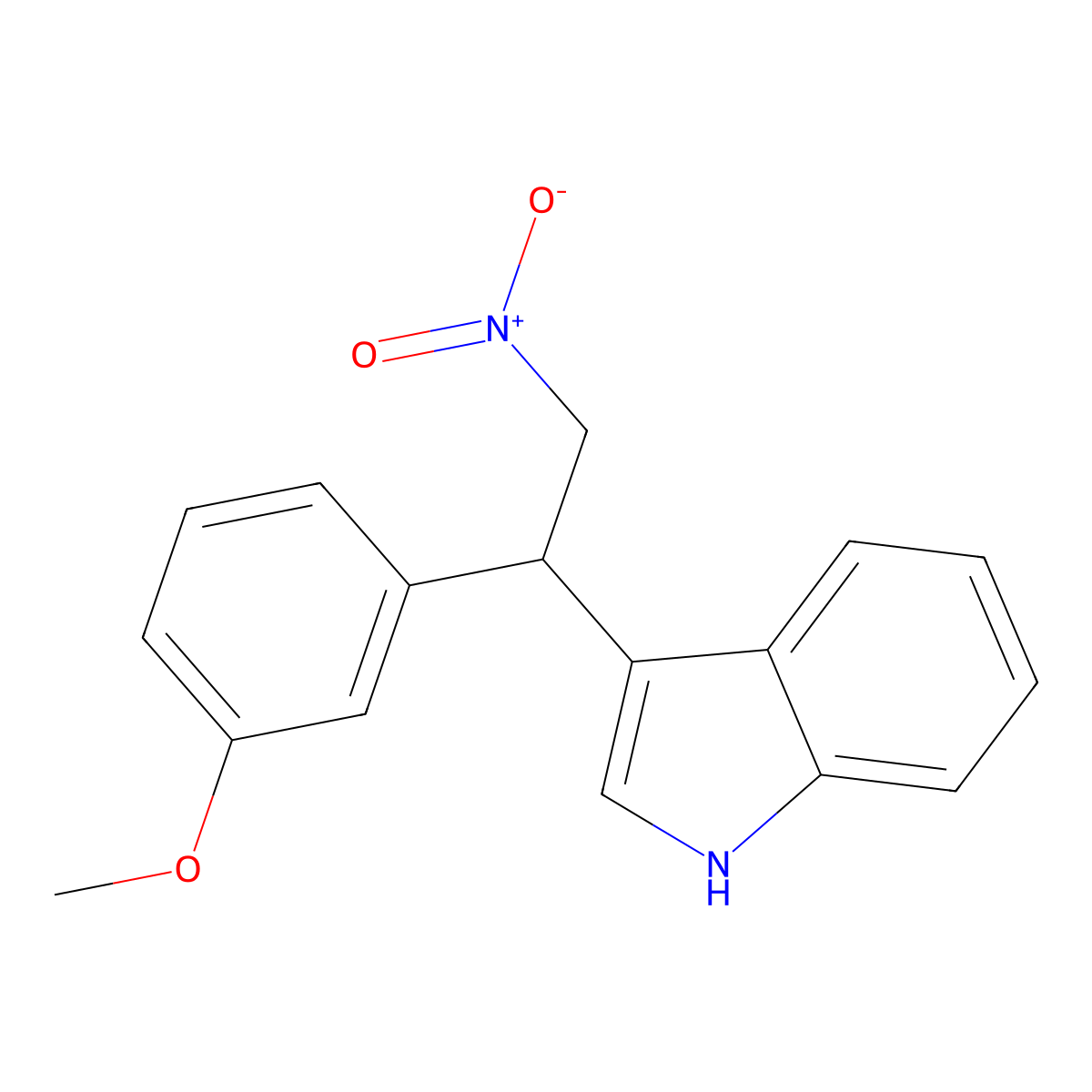 3-[1-(3-methoxyphenyl)-2-nitroethyl]-1H-indole molecular structure, CAS 561012-67-7