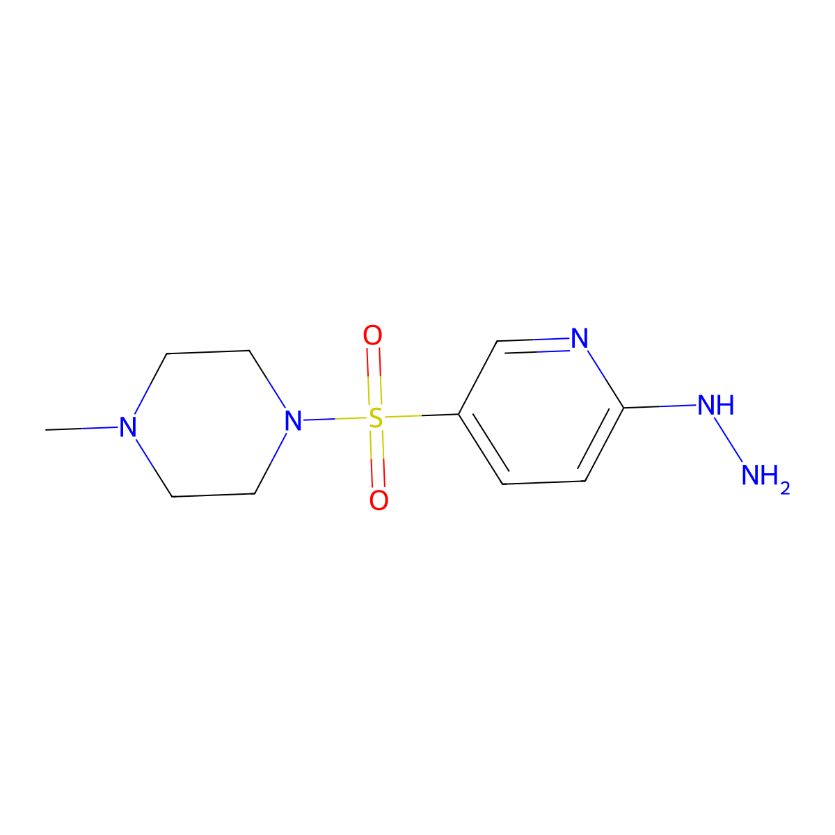 [5-(4-Methyl-piperazine-1-sulfonyl)-pyridin-2-yl]-hydrazine molecular structure, CAS 561012-68-8