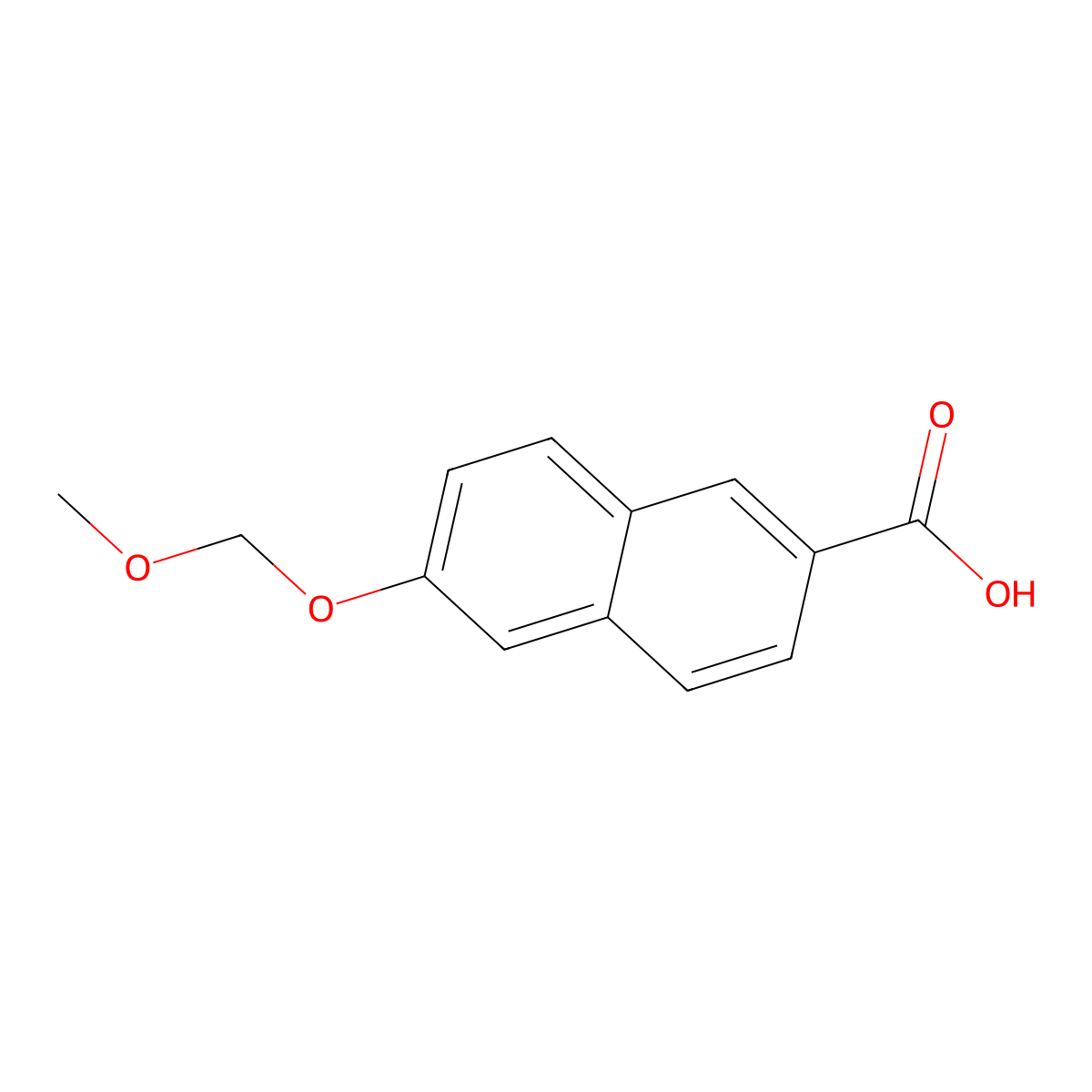 6-Methoxymethoxynaphthalene-2-carboxylic acid molecular structure, CAS 561013-47-6