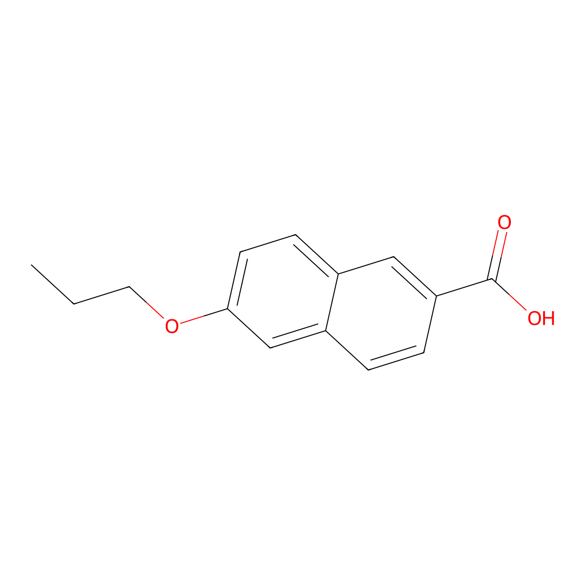 6-Propoxy-2-naphthoic acid molecular structure, CAS 561013-50-1