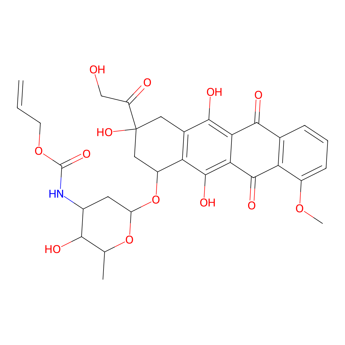 Alloc-DOX molecular structure, CAS 561022-65-9