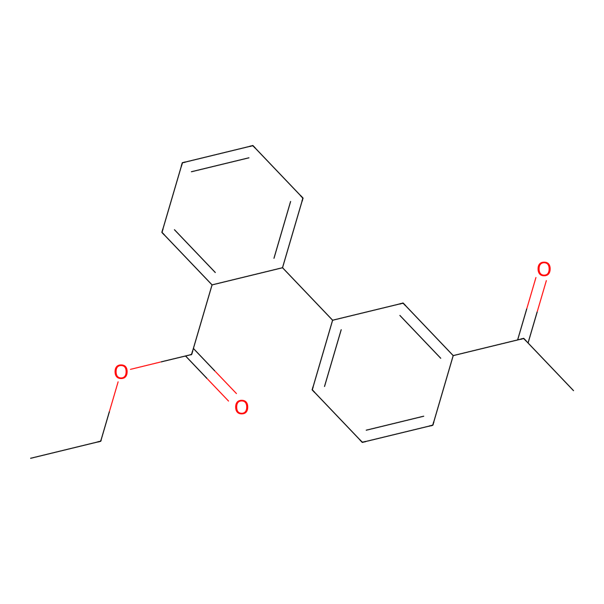 3'-Acetyl-1,1'-biphenyl-2-carboxylic acid ethyl ester molecular structure, CAS 561030-68-0
