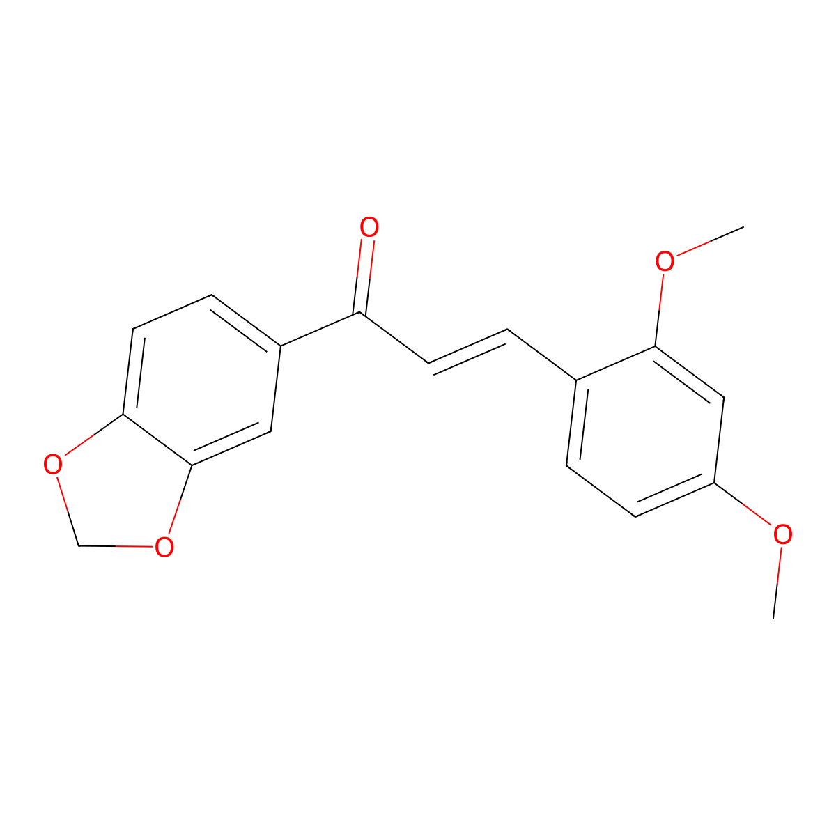 1-(1,3-Benzodioxol-5-yl)-3-(2,4-dimethoxyphenyl)-2-propen-1-one molecular structure, CAS 561046-12-6