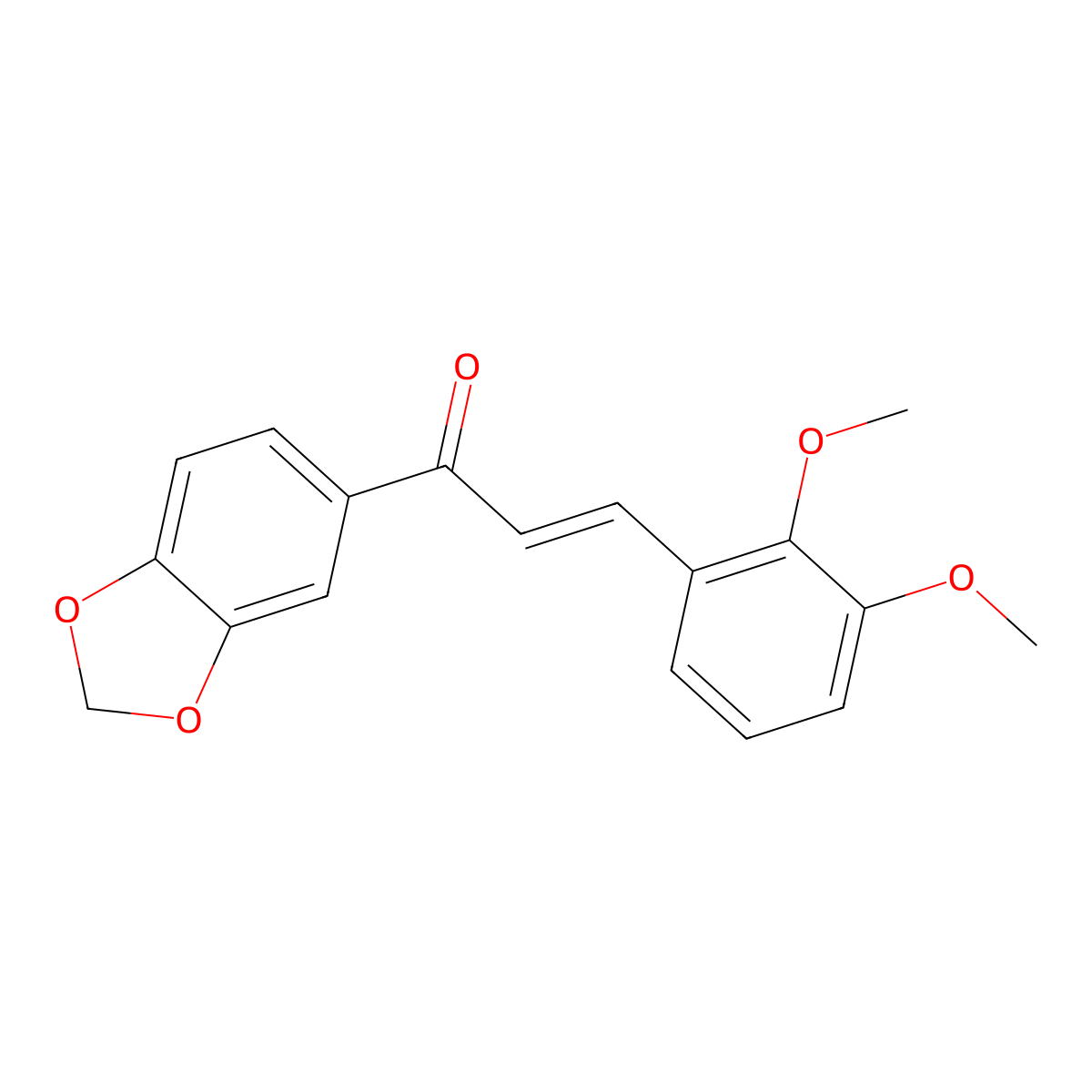 (2E)-1-(1,3-benzodioxol-5-yl)-3-(2,3-dimethoxyphenyl)prop-2-en-1-one molecular structure, CAS 561046-14-8
