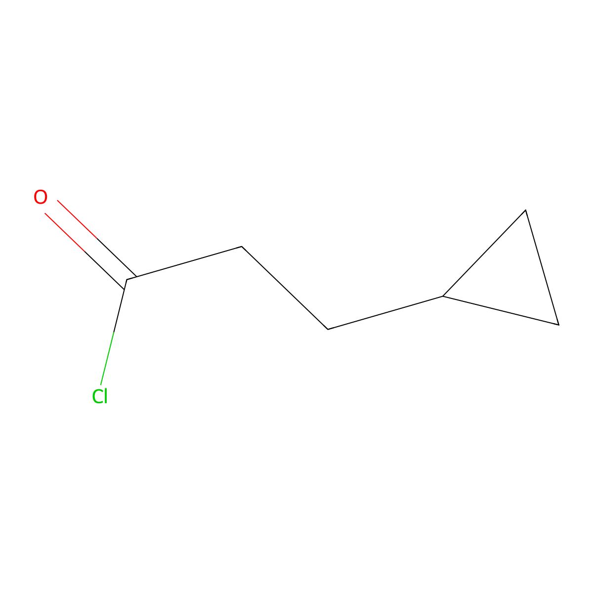 3-cyclopropylpropanoyl Chloride molecular structure, CAS 56105-20-5