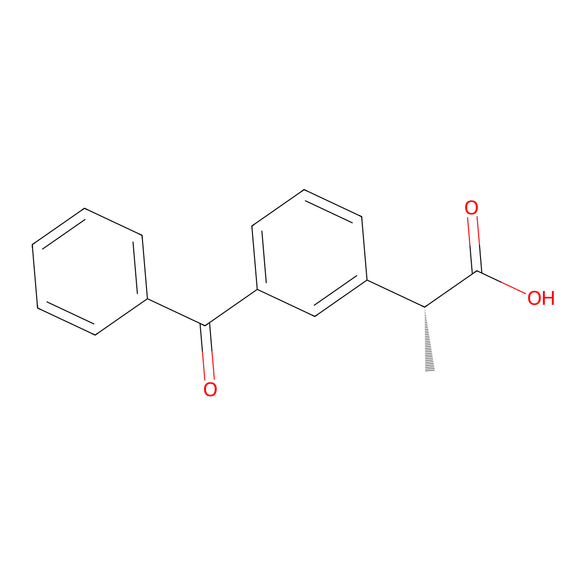 Ketoprofen, (R)- molecular structure, CAS 56105-81-8
