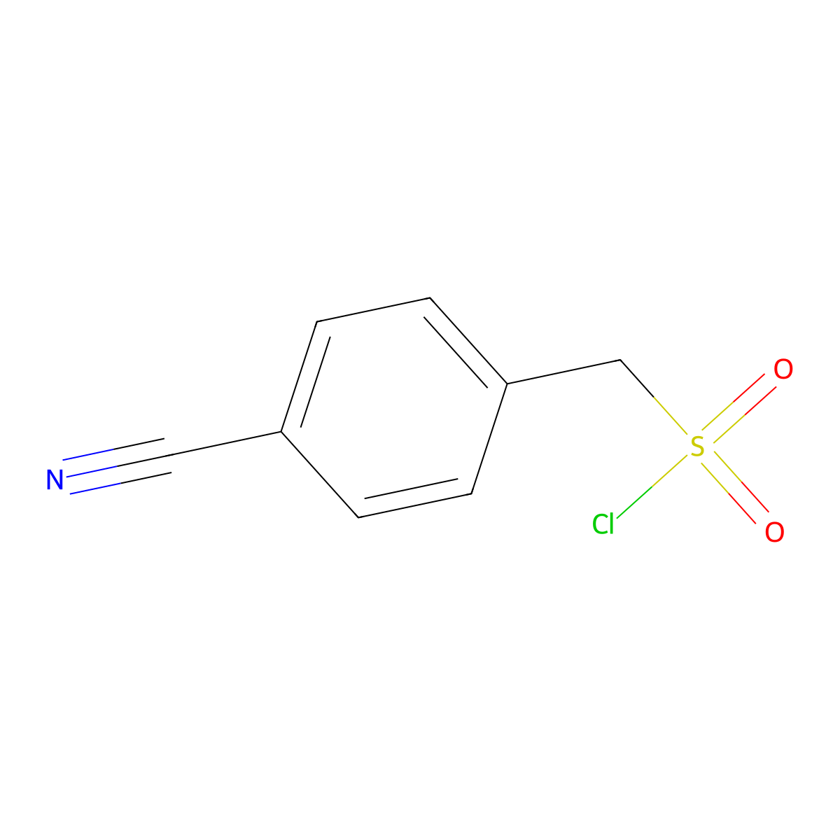 (4-Cyanophenyl)methanesulfonyl chloride molecular structure, CAS 56105-99-8