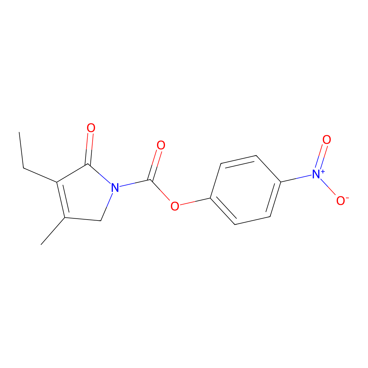 4-Nitrophenyl 3-ethyl-4-methyl-2-oxo-2,5-dihydro-1H-pyrrole-1-carboxylate molecular structure, CAS 561052-28-6