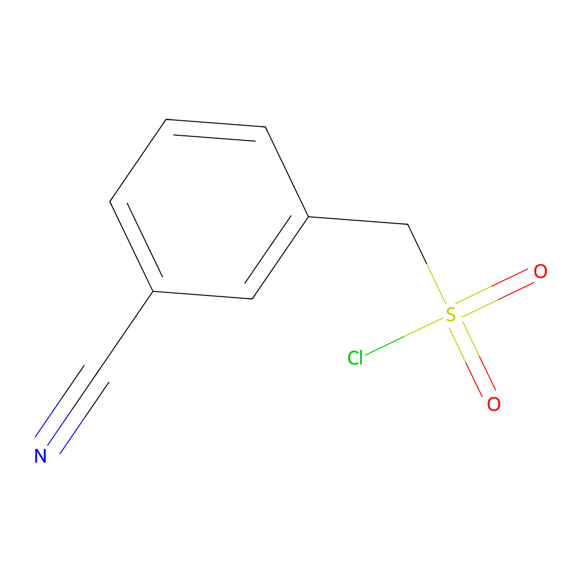 (3-Cyanophenyl)methanesulfonyl chloride molecular structure, CAS 56106-01-5