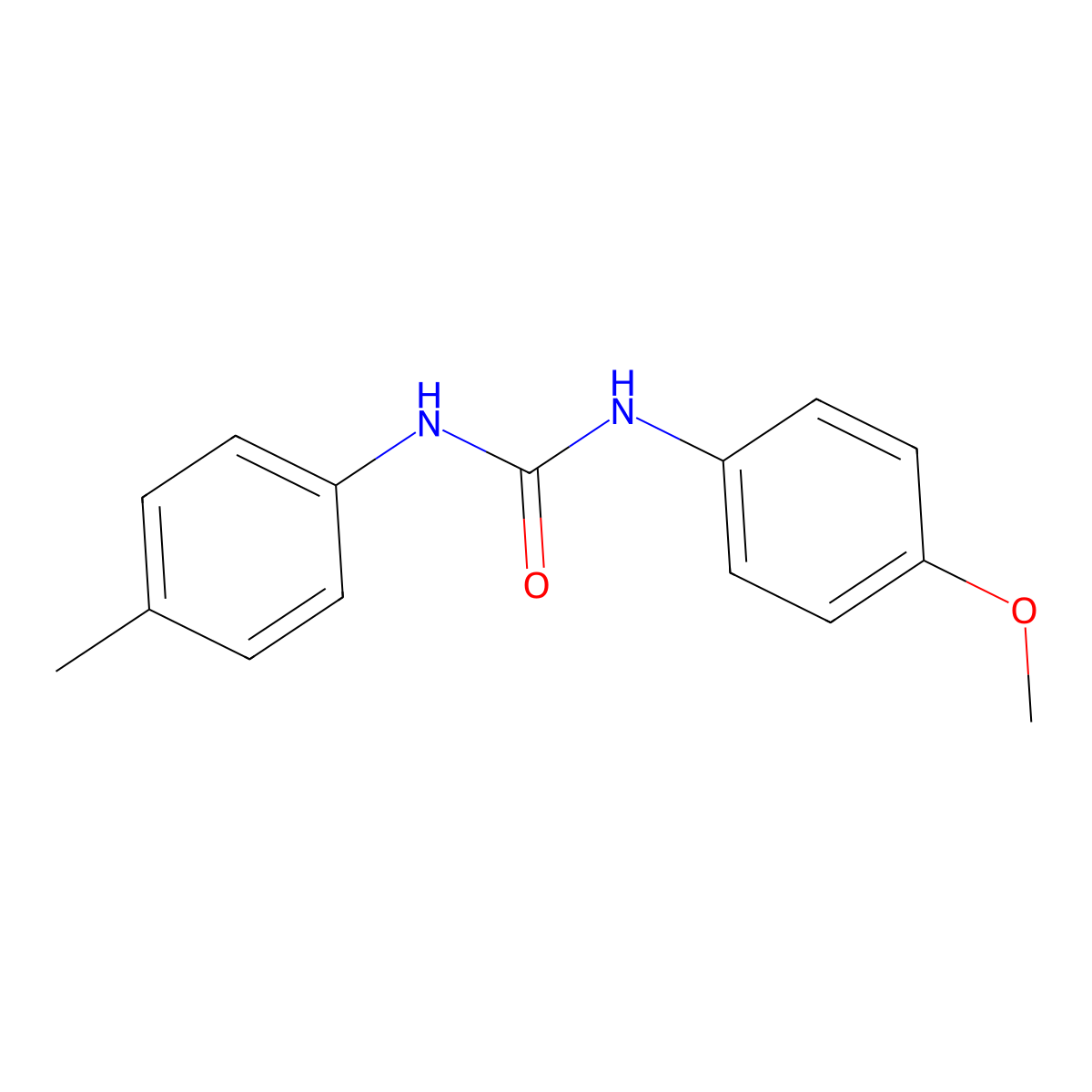 N-(4-Methoxyphenyl)-N'-(4-methylphenyl)urea molecular structure, CAS 56106-02-6