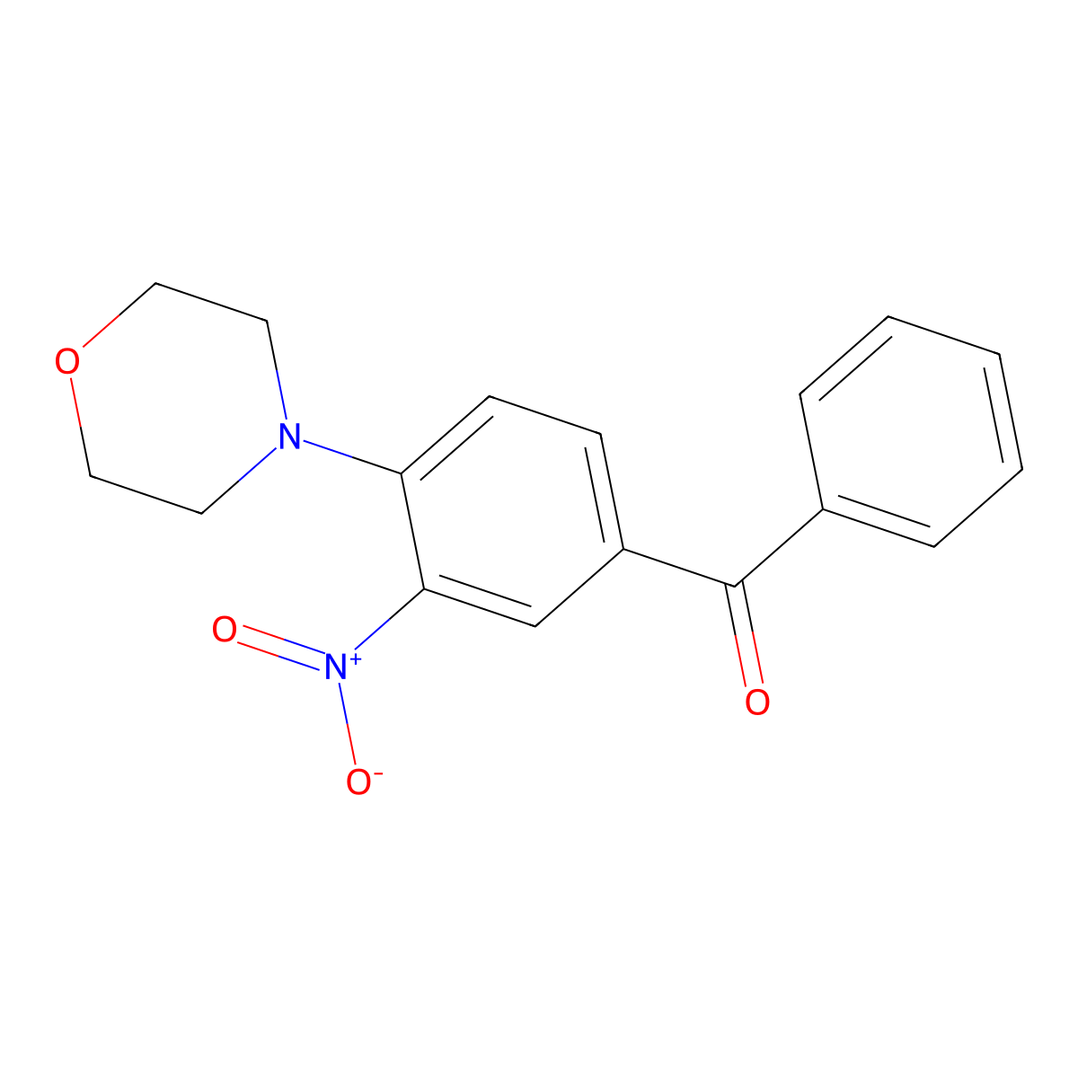 Methanone, [4-(4-morpholinyl)-3-nitrophenyl]phenyl- molecular structure, CAS 56106-94-6