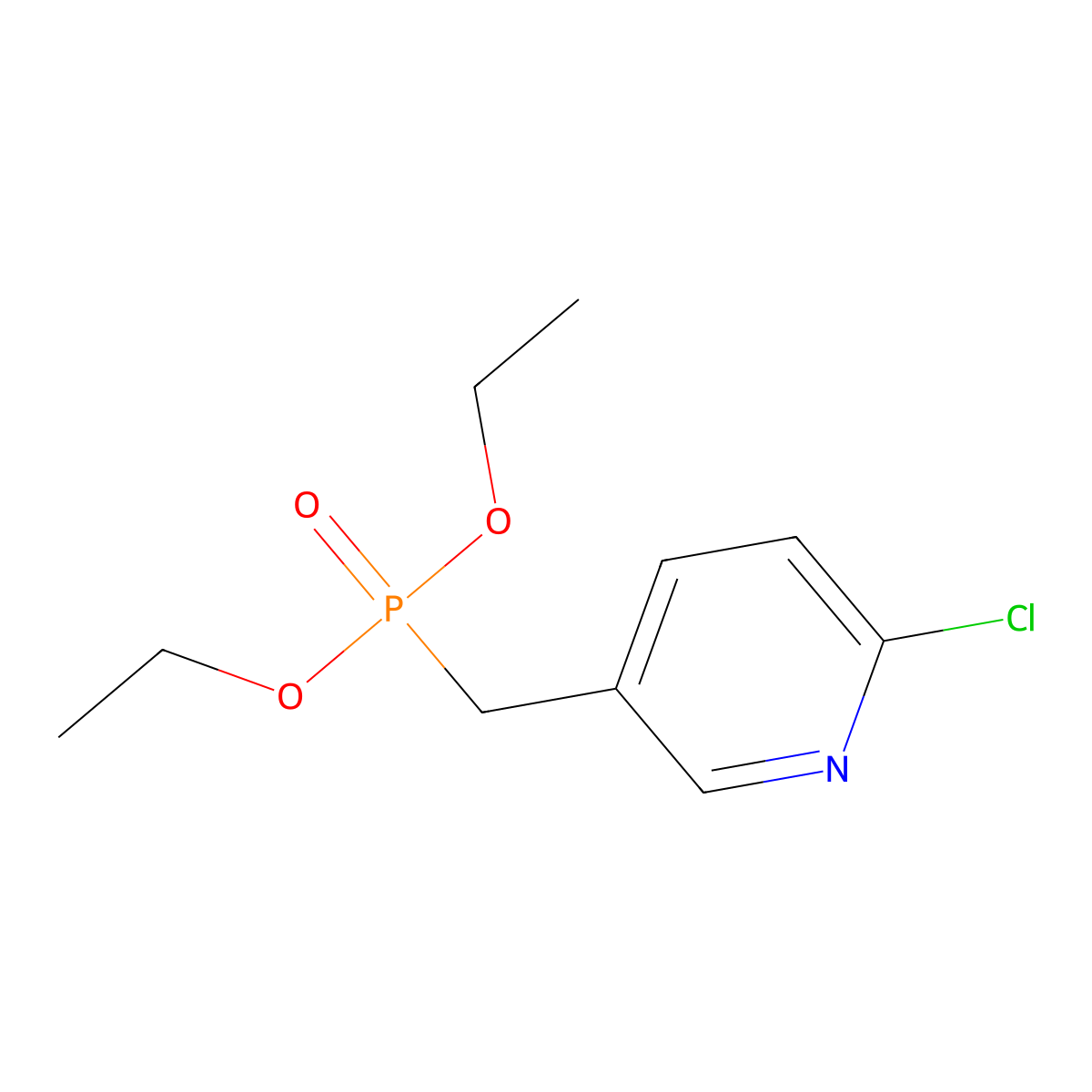 Diethyl ((6-chloropyridin-3-yl)methyl)phosphonate molecular structure, CAS 561066-65-7