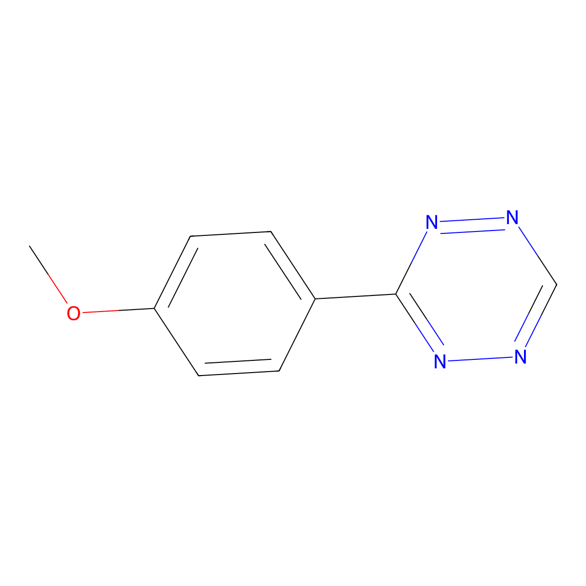 3-(4-Methoxyphenyl)-1,2,4,5-tetrazine molecular structure, CAS 56107-91-6