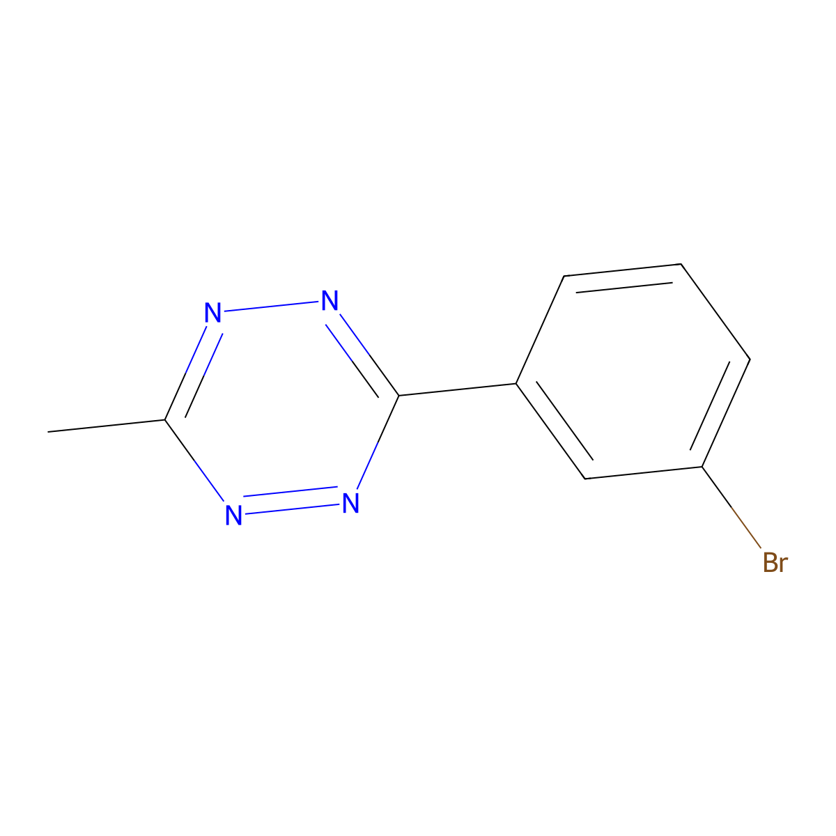 3-(3-Bromophenyl)-6-methyl-1,2,4,5-tetrazine molecular structure, CAS 56107-98-3