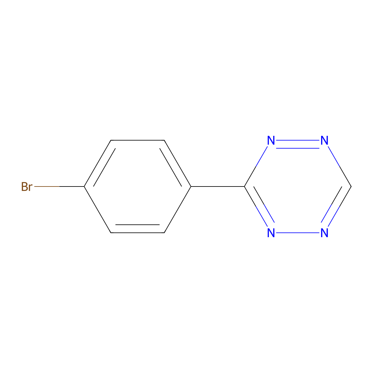 3-(4-Bromophenyl)-1,2,4,5-tetrazine molecular structure, CAS 56107-99-4