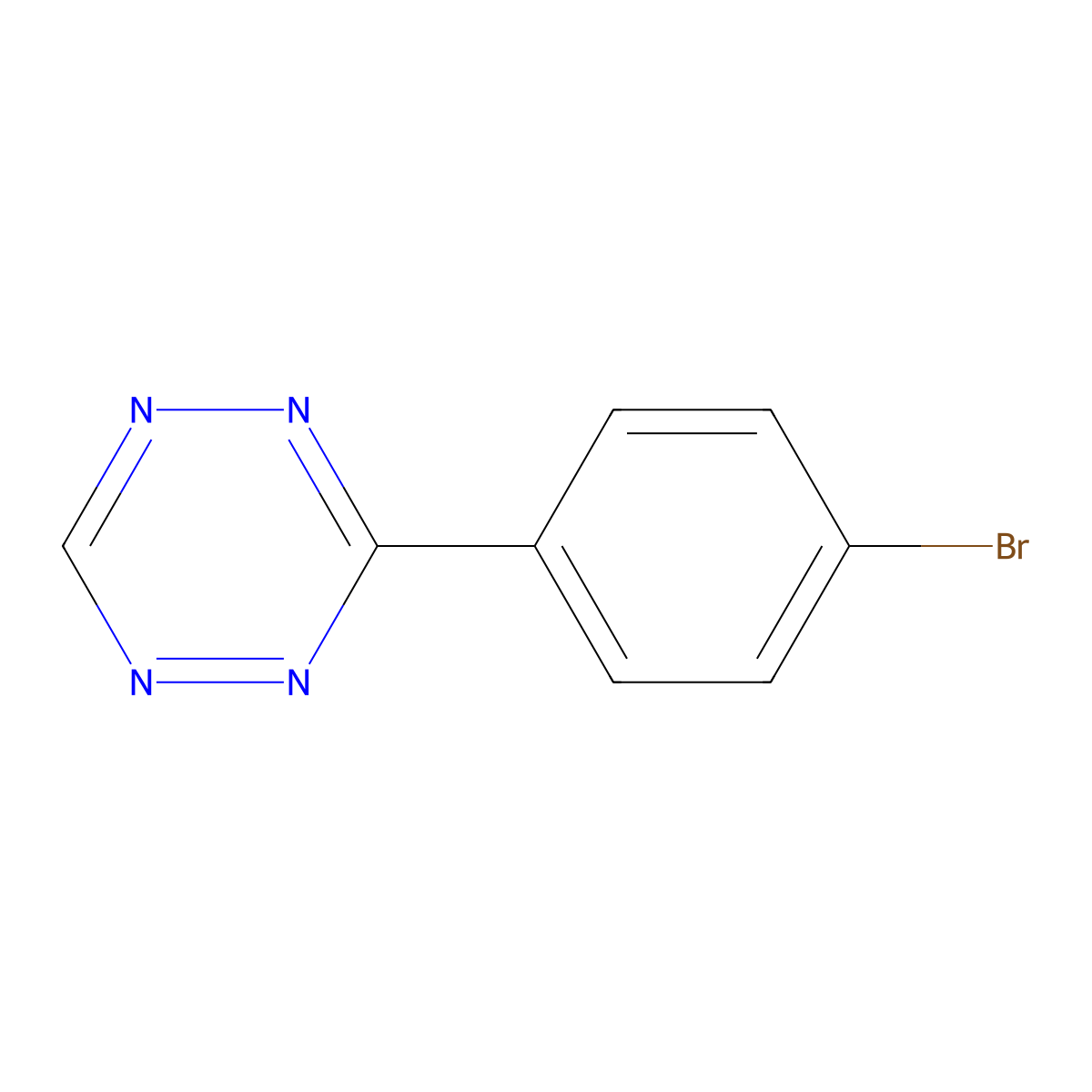 3-(4-Bromophenyl)-1,2,4,5-tetrazine molecular structure, CAS 56107-99-4