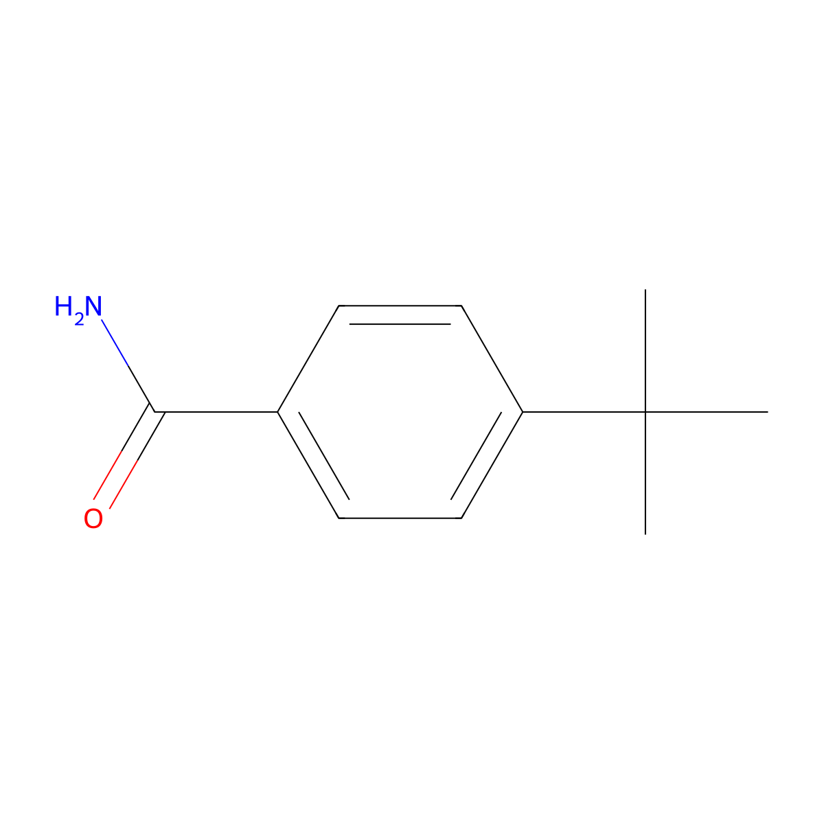 p-(tert-Butyl)benzamide molecular structure, CAS 56108-12-4