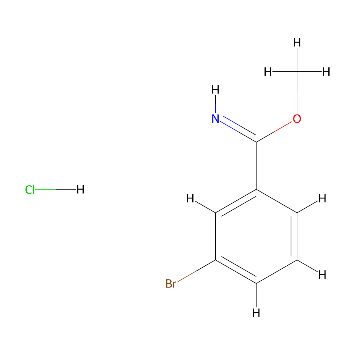 Methyl 3-bromobenzimidate hydrochloride molecular structure, CAS 56108-13-5