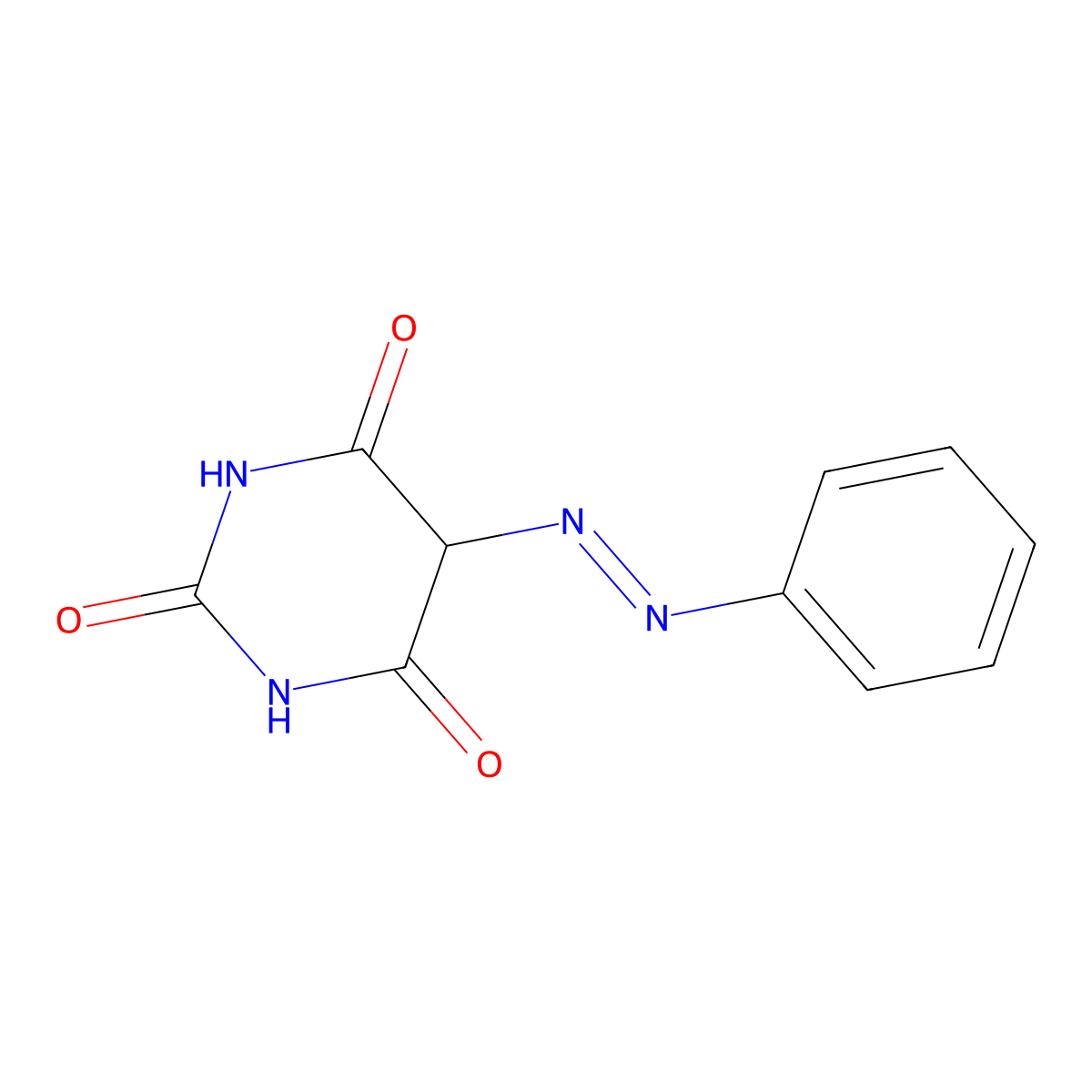 5-[(e)-Phenyldiazenyl]pyrimidine-2,4,6(1h,3h,5h)-trione molecular structure, CAS 56112-66-4