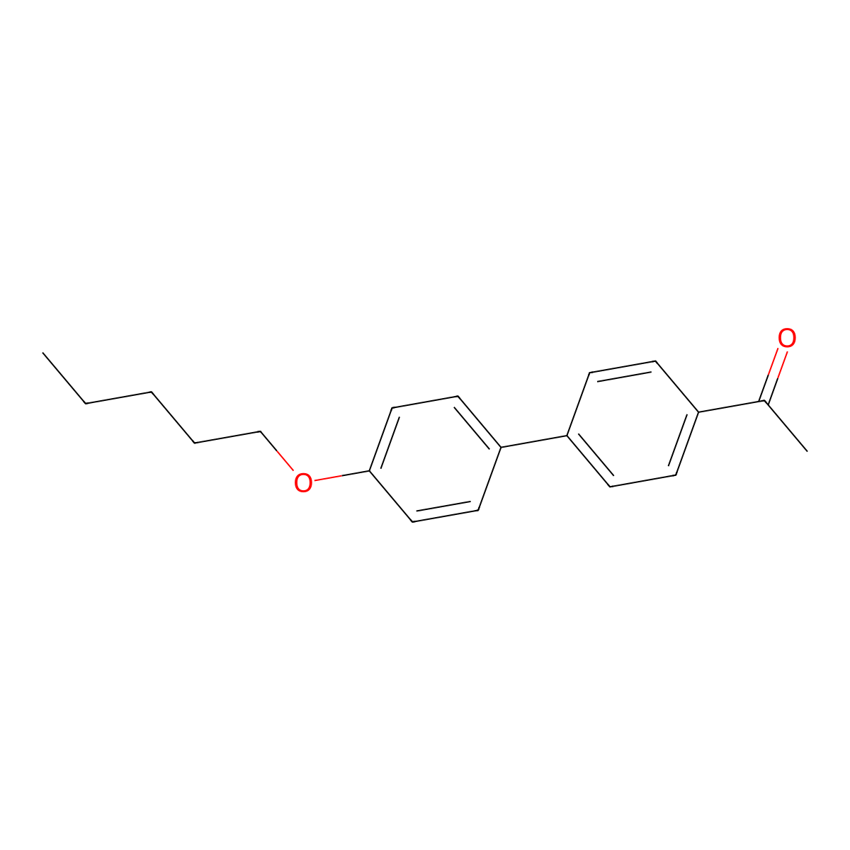 Ethanone, 1-[4'-(pentyloxy)[1,1'-biphenyl]-4-yl]- molecular structure, CAS 56117-08-9