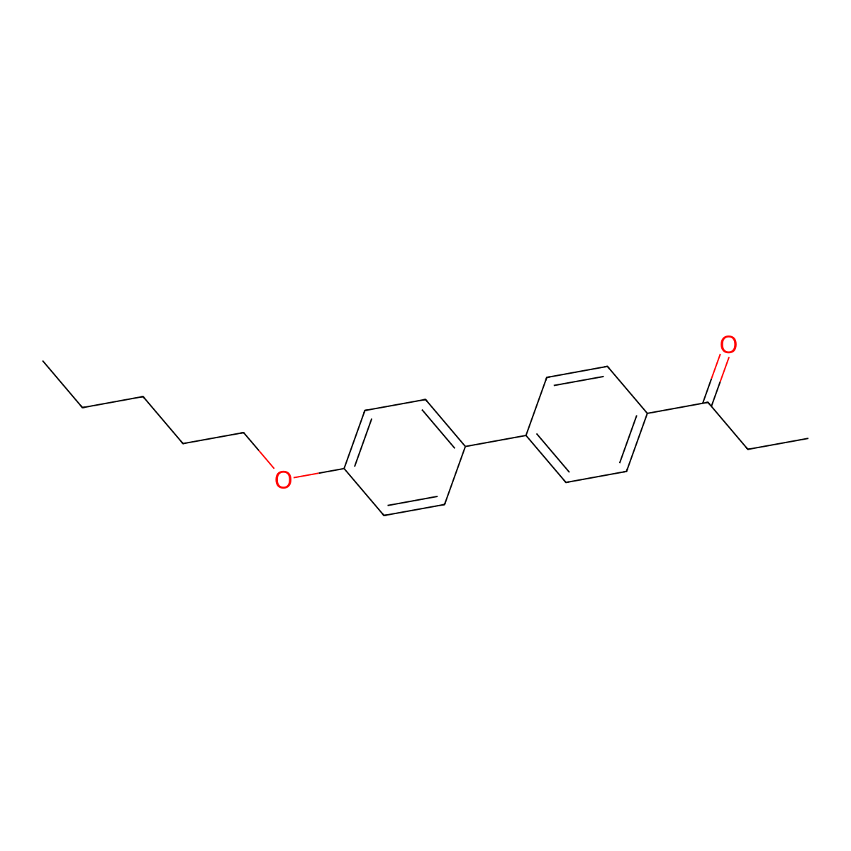 1-(4'-(Pentyloxy)-[1,1'-biphenyl]-4-yl)propan-1-one molecular structure, CAS 56117-09-0