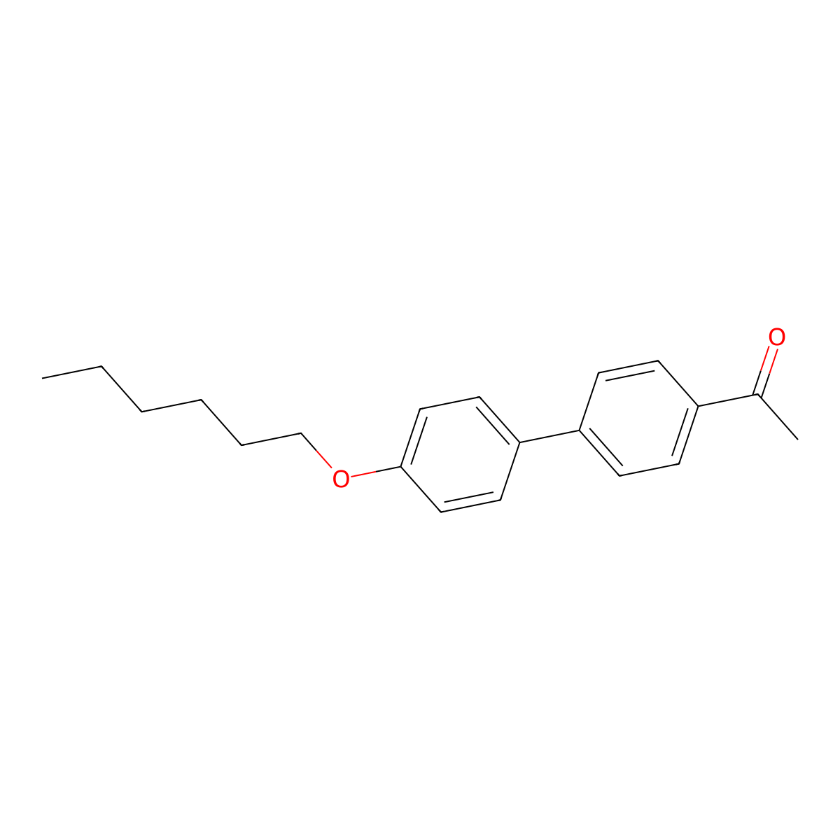 1-(4'-Hexyloxy-biphenyl-4-yl)-ethanone molecular structure, CAS 56117-17-0