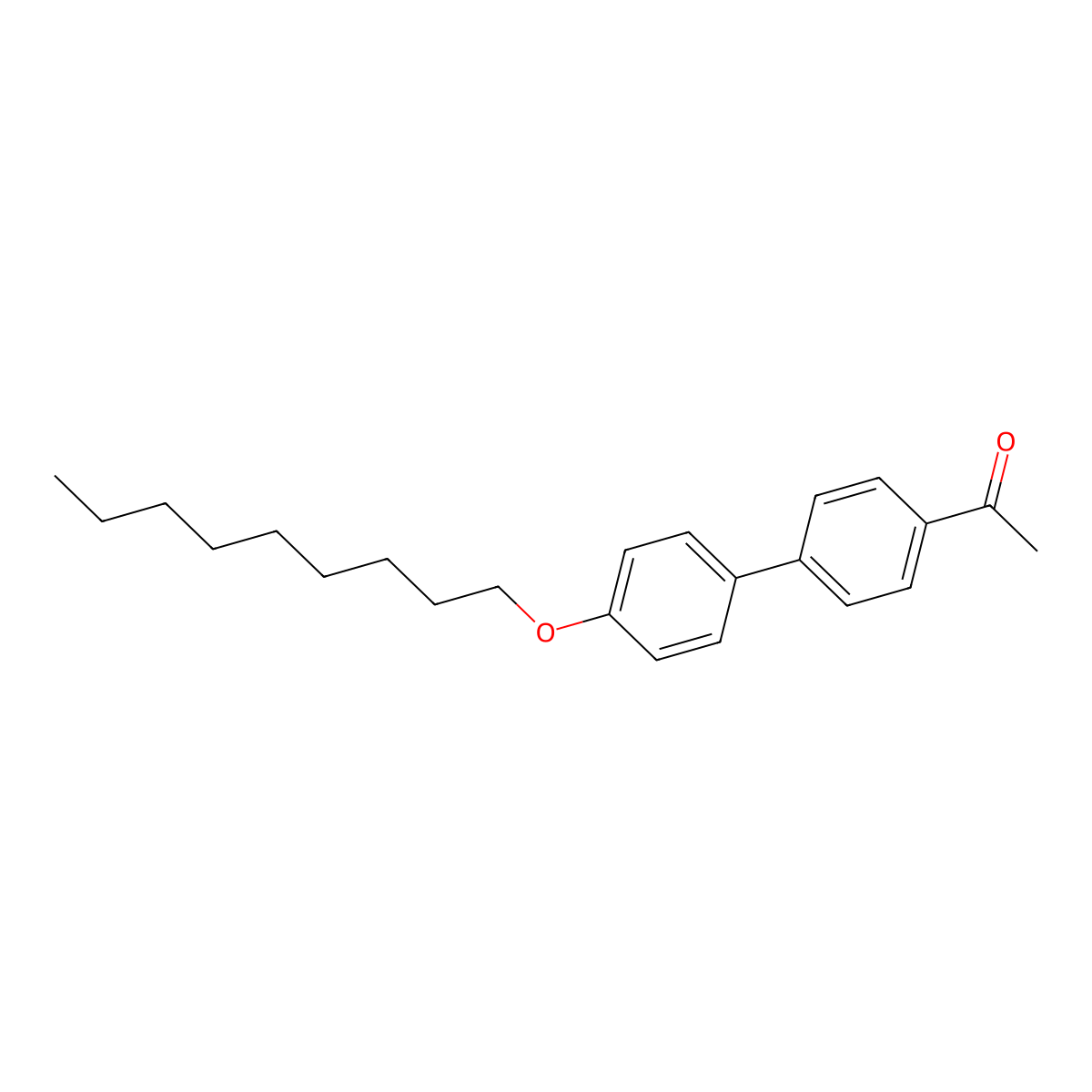 1-[4'-(Nonyloxy)[1,1'-biphenyl]-4-yl]ethanone molecular structure, CAS 56117-43-2