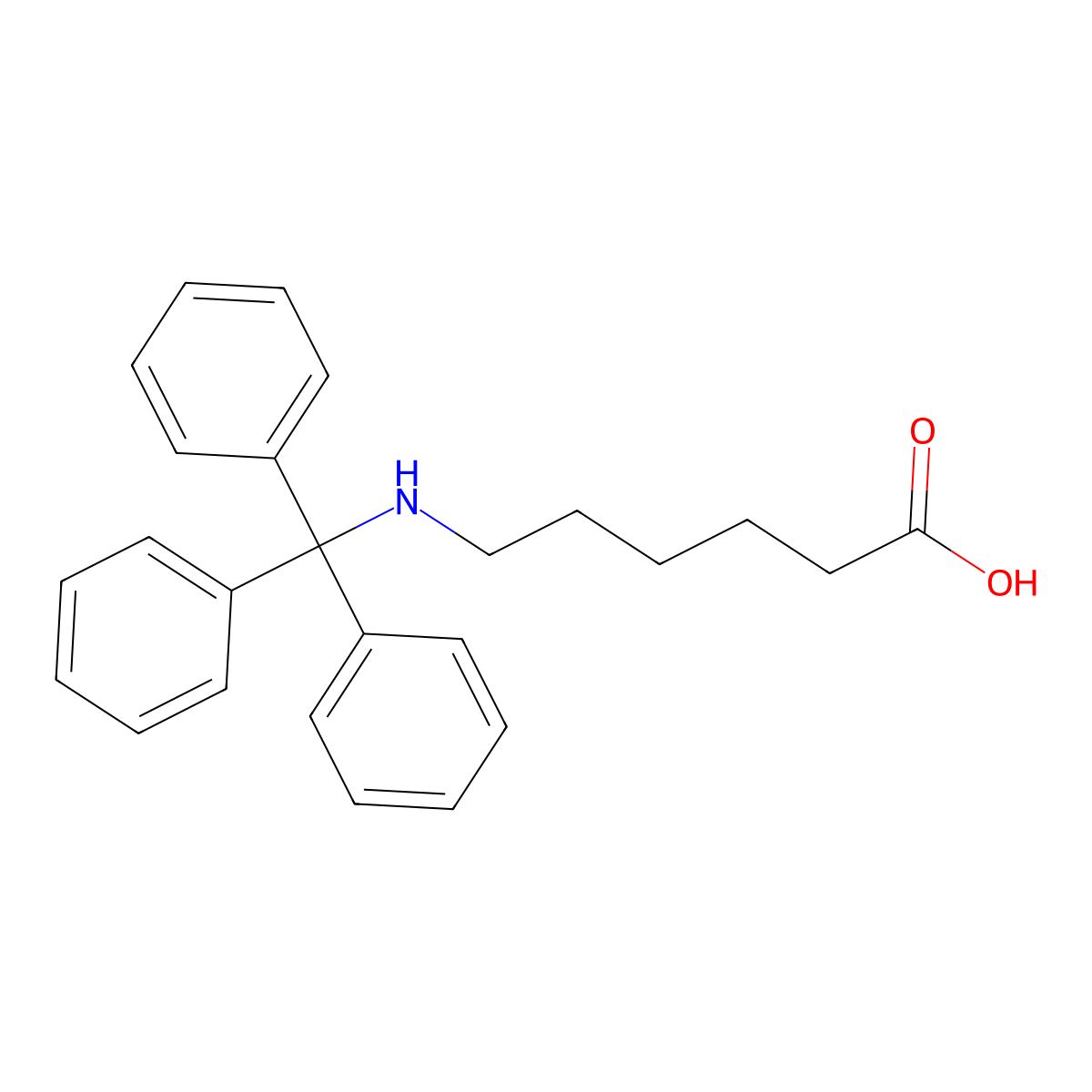 6-(Tritylamino)caproic acid molecular structure, CAS 5612-13-5