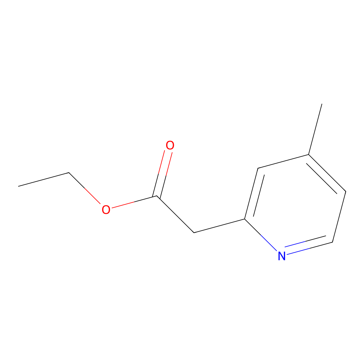 Ethyl 2-(4-methylpyridin-2-yl)acetate molecular structure, CAS 5612-35-1