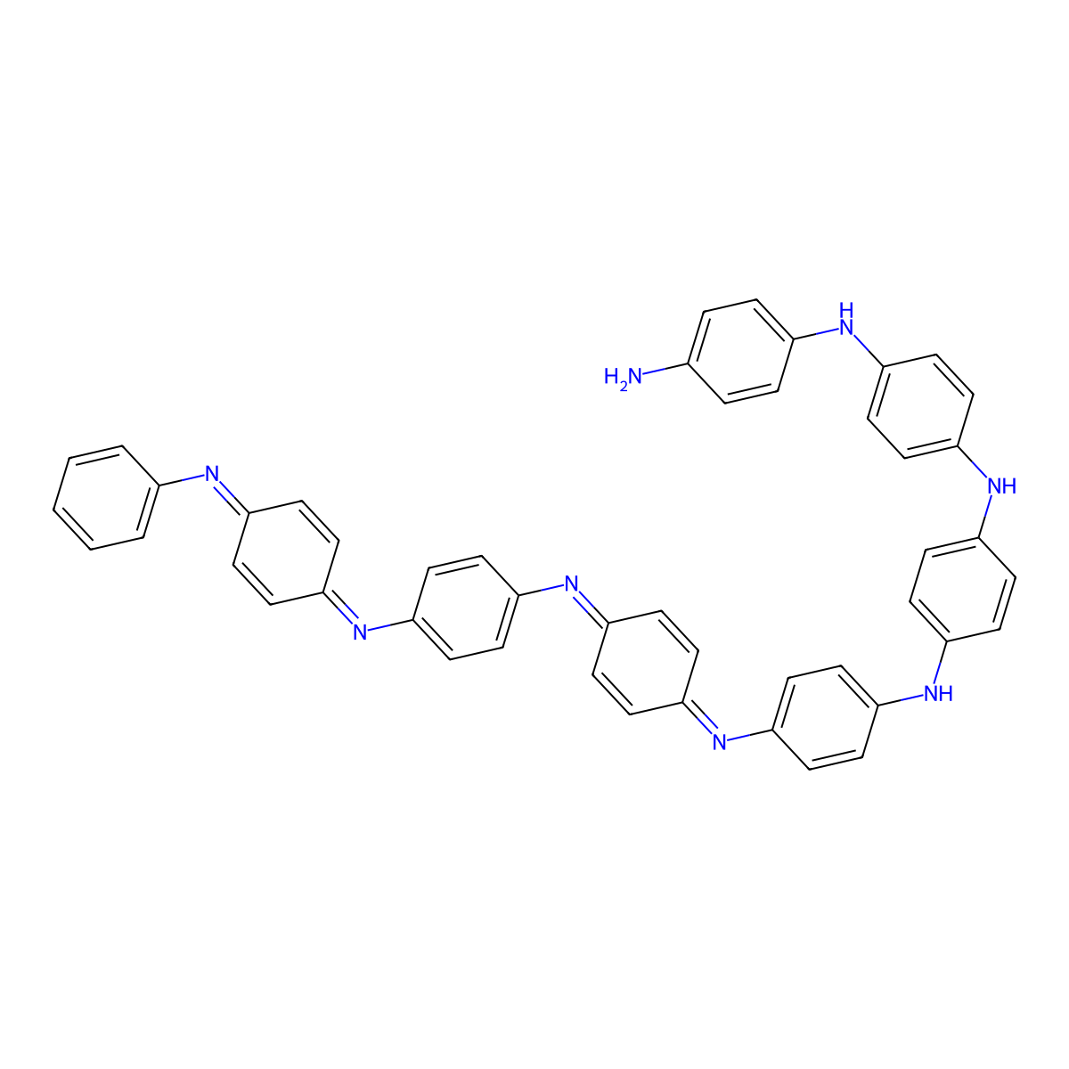 Emeraldine molecular structure, CAS 5612-44-2
