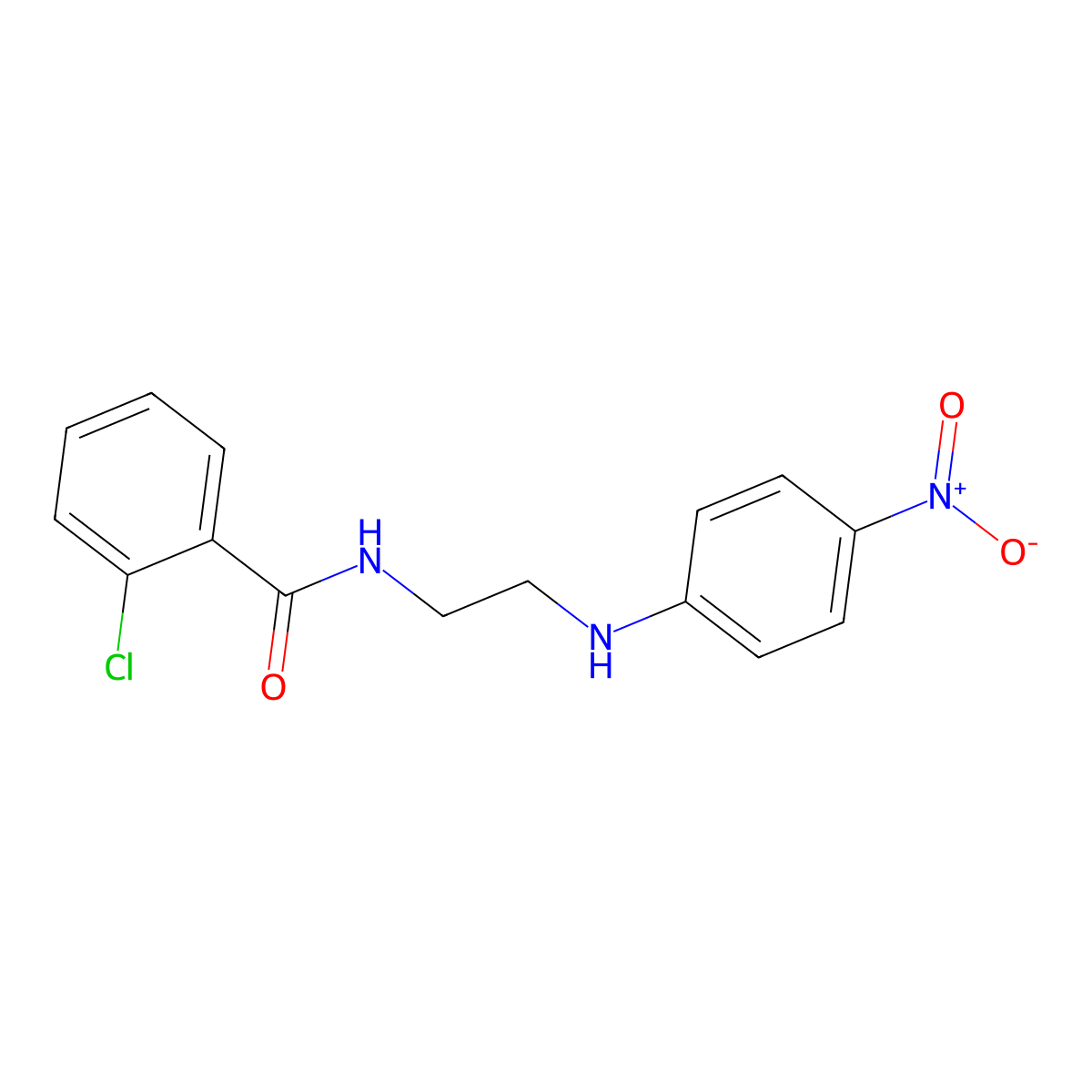 2-chloro-N-{2-[(4-nitrophenyl)amino]ethyl}benzamide molecular structure, CAS 5612-76-0