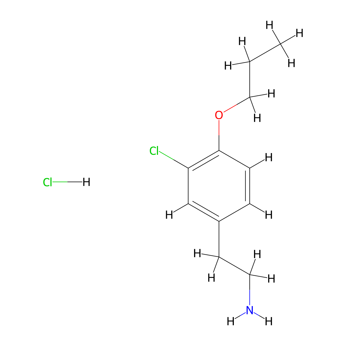 2-(3-Chloro-4-propoxy-phenyl)-ethylamine hydrochloride molecular structure, CAS 56121-90-5