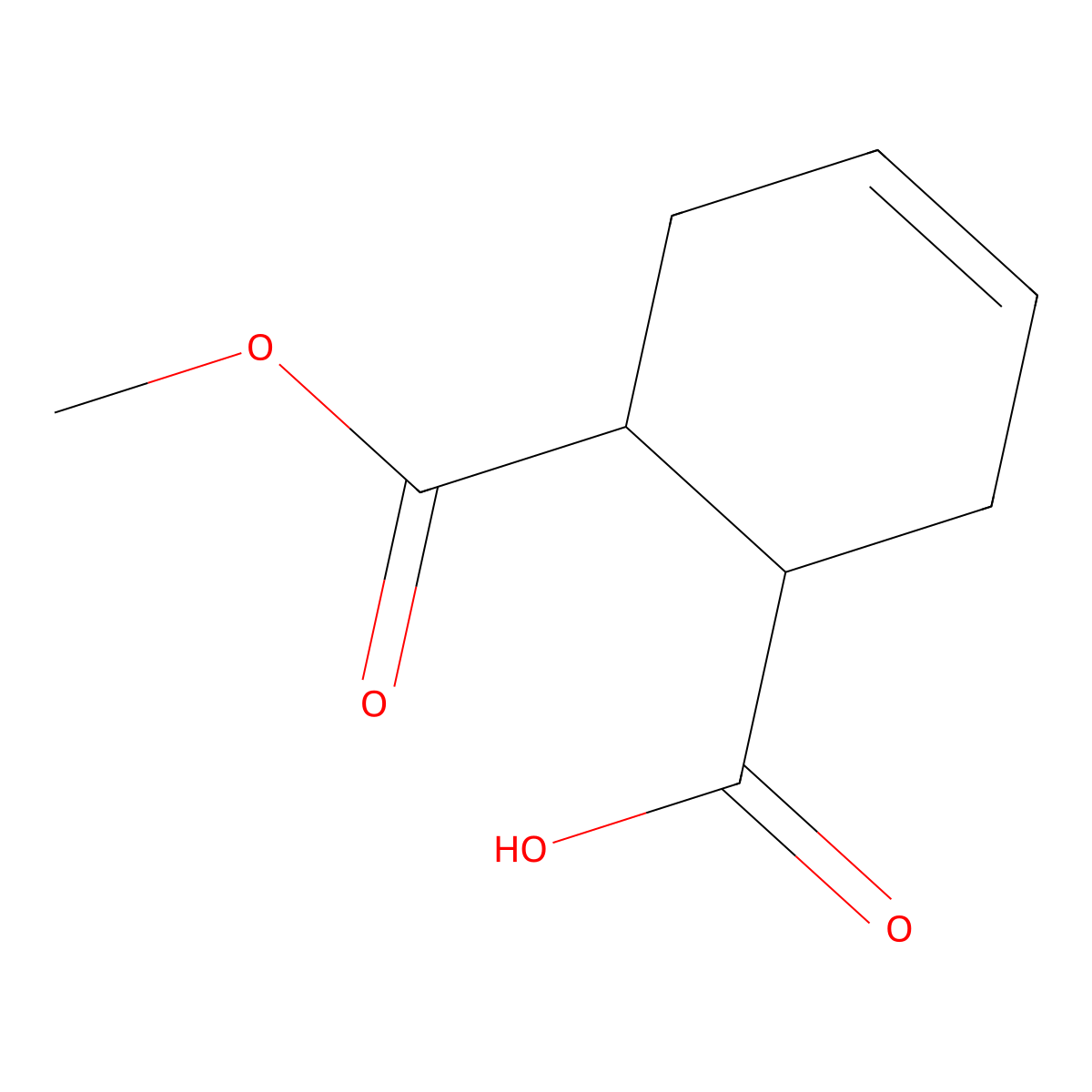 6-Methoxycarbonyl-3-cyclohexene-1-carboxylic acid molecular structure, CAS 56124-48-2