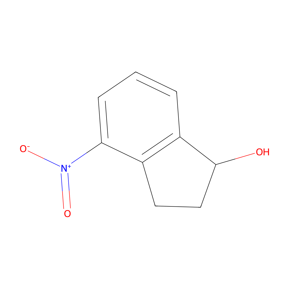 4-Nitro-2,3-dihydro-1H-inden-1-OL molecular structure, CAS 56124-60-8