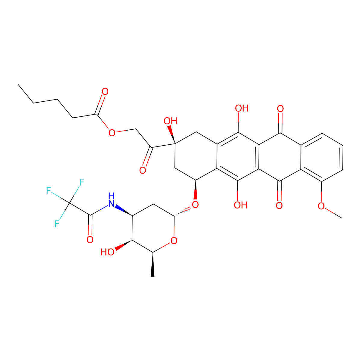 Valrubicin molecular structure, CAS 56124-62-0