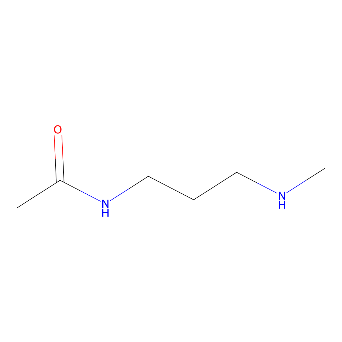 N-[3-(methylamino)propyl]acetamide molecular structure, CAS 56125-48-5