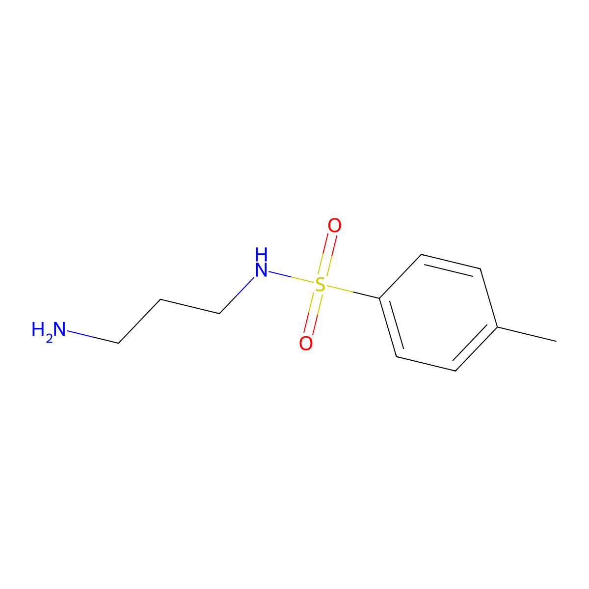 N-(3-Aminopropyl)-4-methylbenzene-1-sulfonamide molecular structure, CAS 56125-49-6